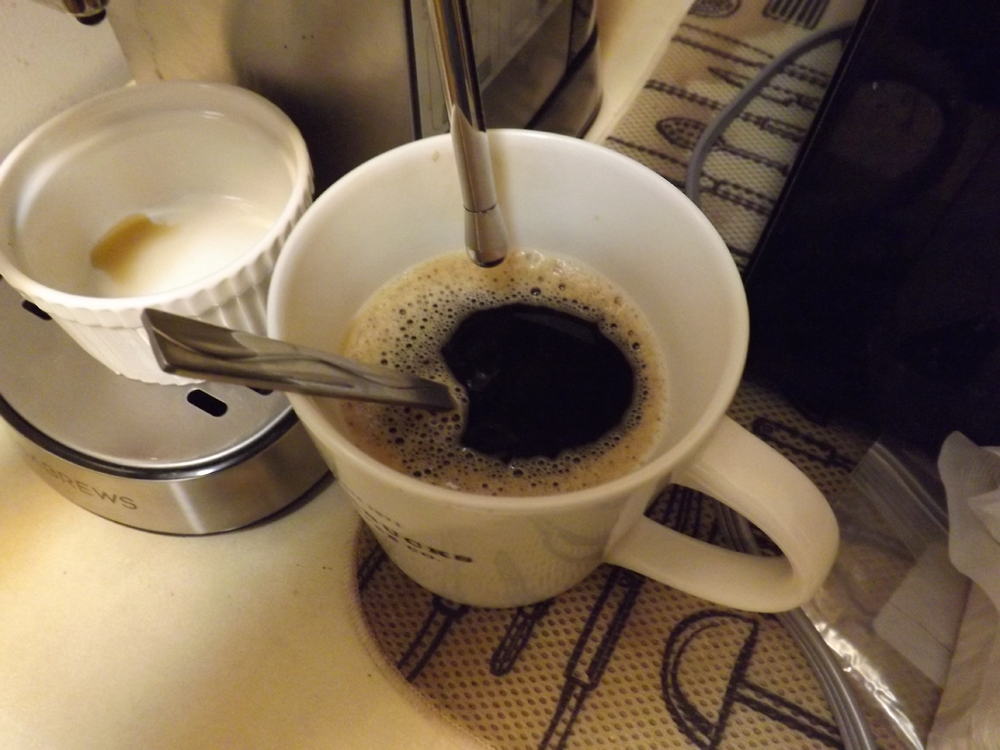 Double shot espresso Americano without milk